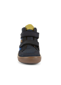 High-top barefoot sneakers - transitional-season shoes, Up Hill TEX, dark blue