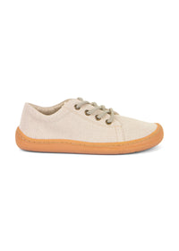 Barefoot sneakers - Vegan Laces, light canvas fabric