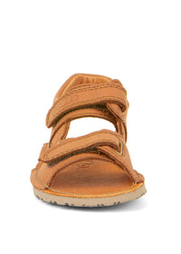 Barns barfotahälsandaler, Flexy Mini - konjaksbrun