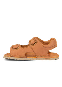 Barns barfotahälsandaler, Flexy Mini - konjaksbrun