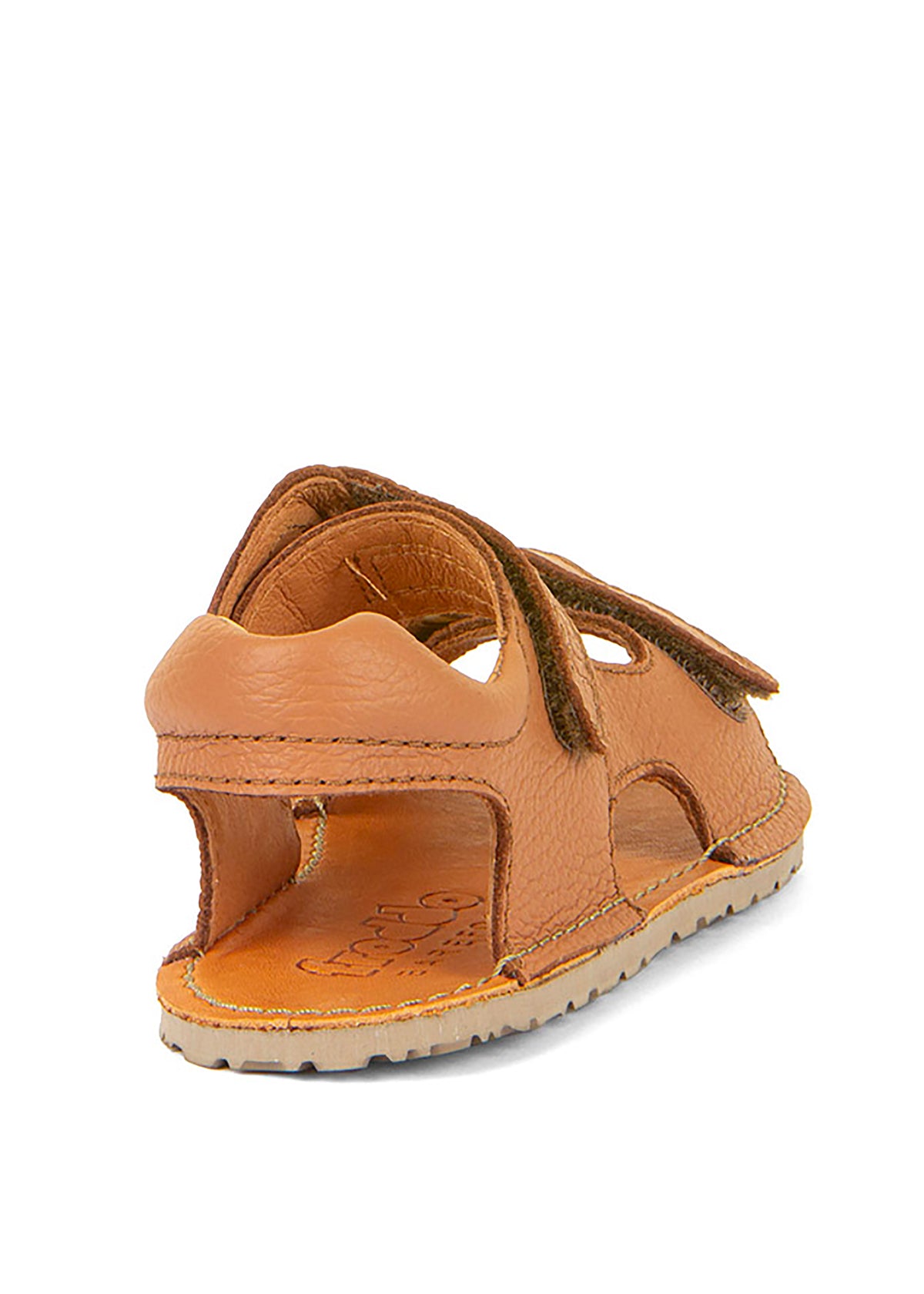 Barns barfotahälsandaler, Flexy Mini - konjaksbrun