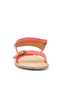 Barfotaskor, sandaler - Flexy Buckle, korallröd läder