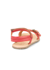 Barfotaskor, sandaler - Flexy Buckle, korallröd läder