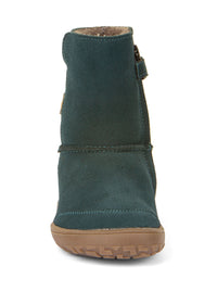 Barefoot shoes - leather winter boots, TEX Suede - petrol blue