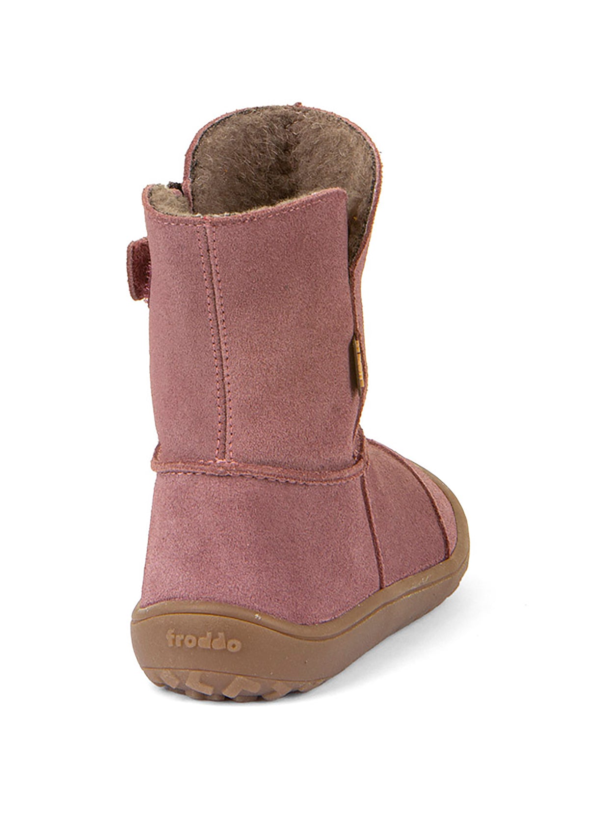 Barefoot shoes - leather winter boots, TEX Suede - pink