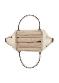 Women's handbag - light teddy fur, Granada Fur Zip Shopper