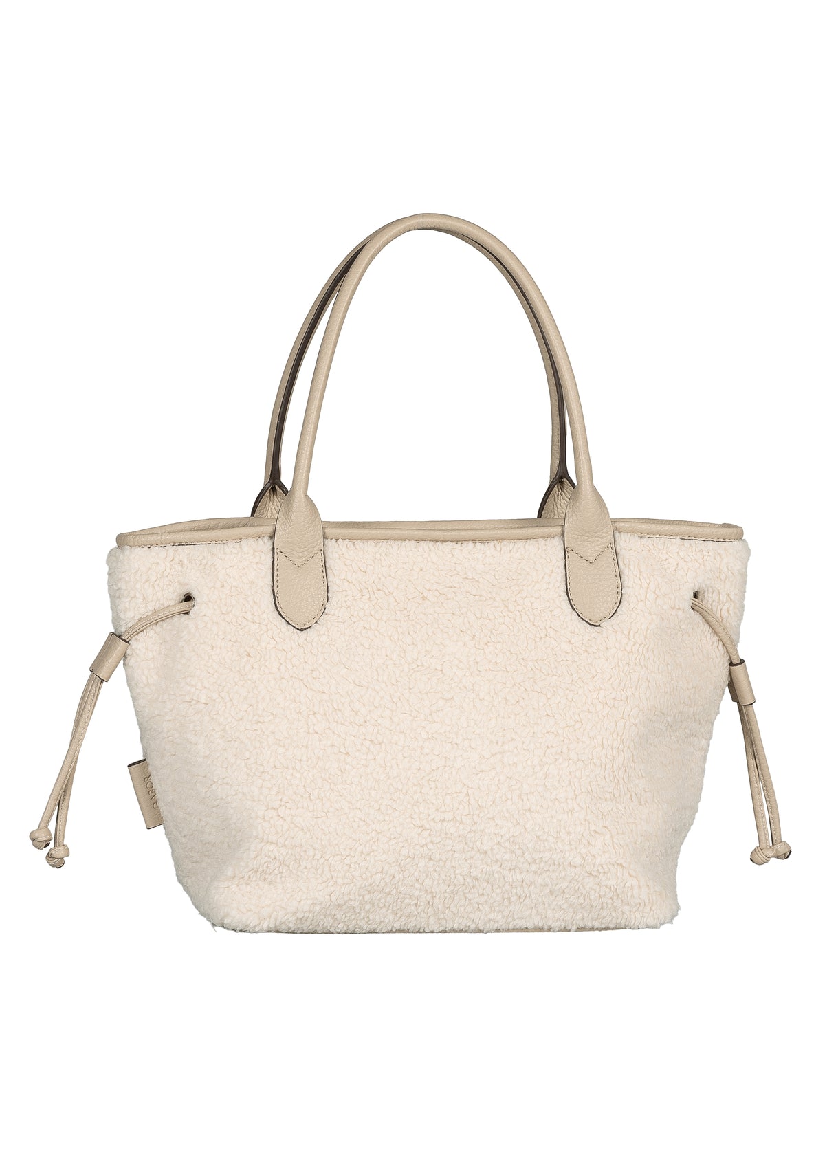Women's handbag - light teddy fur, Granada Fur Zip Shopper