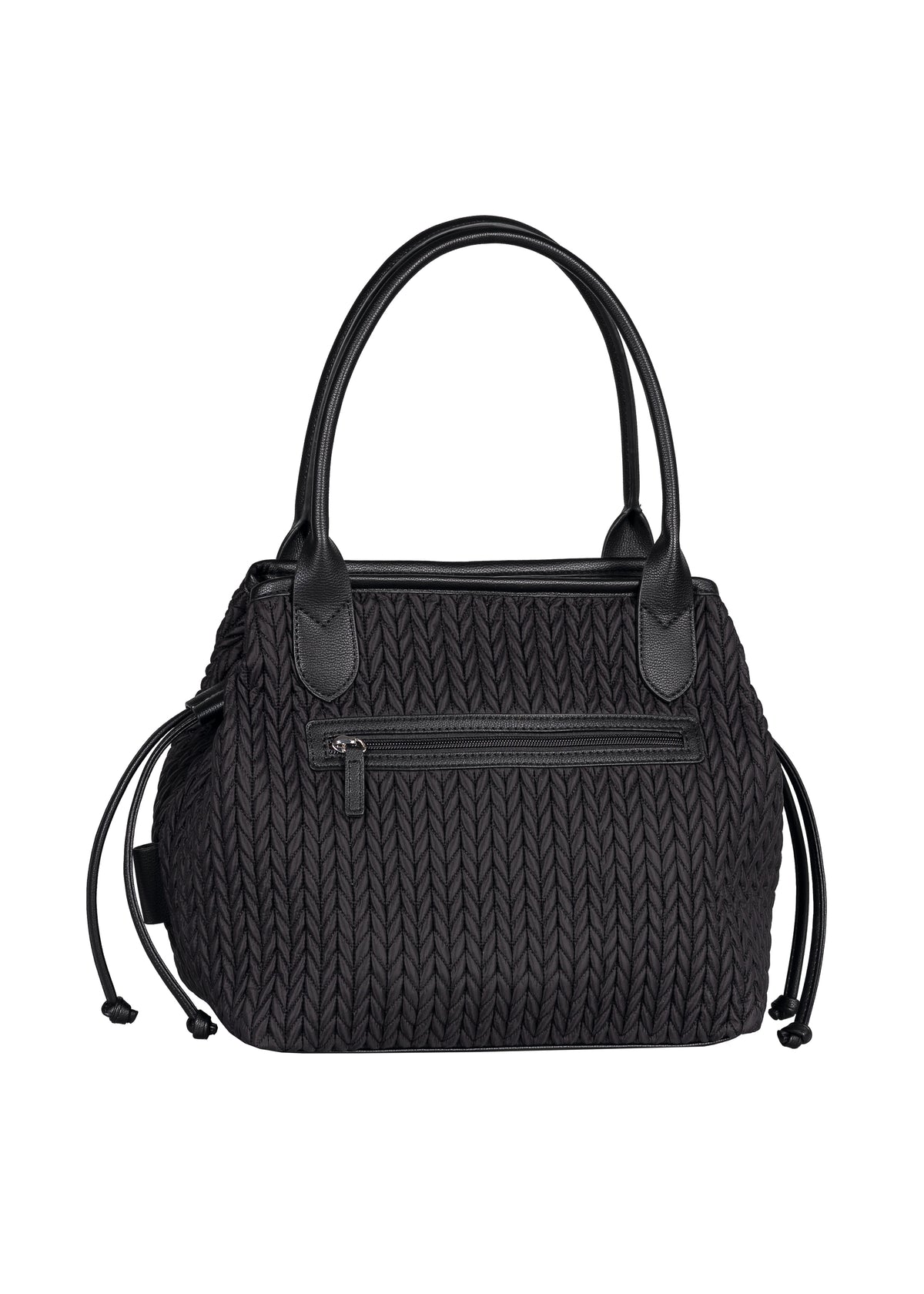 Women's handbag - black, Granada Quilt Zip Shopper