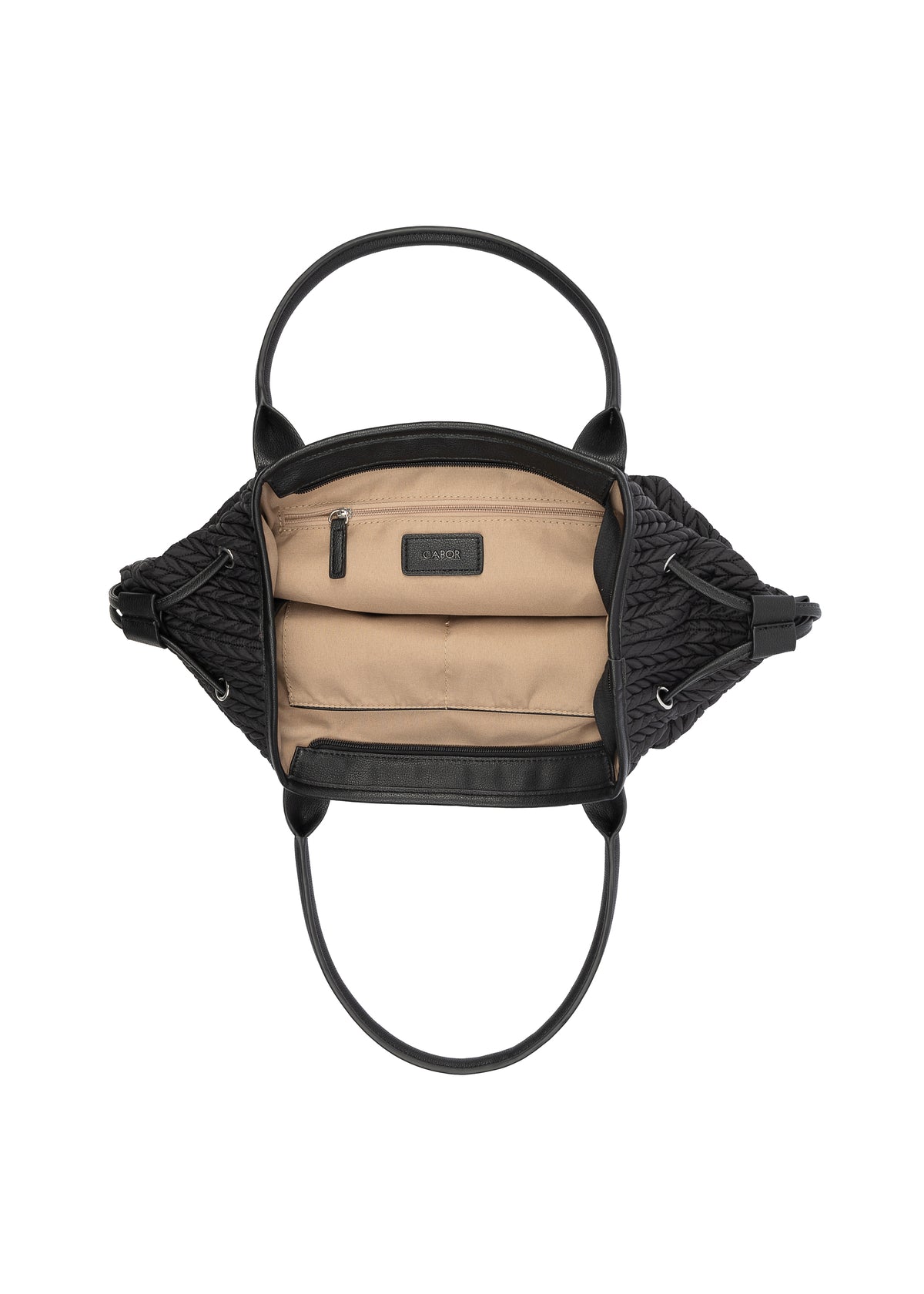 Women's handbag - black, Granada Quilt Zip Shopper