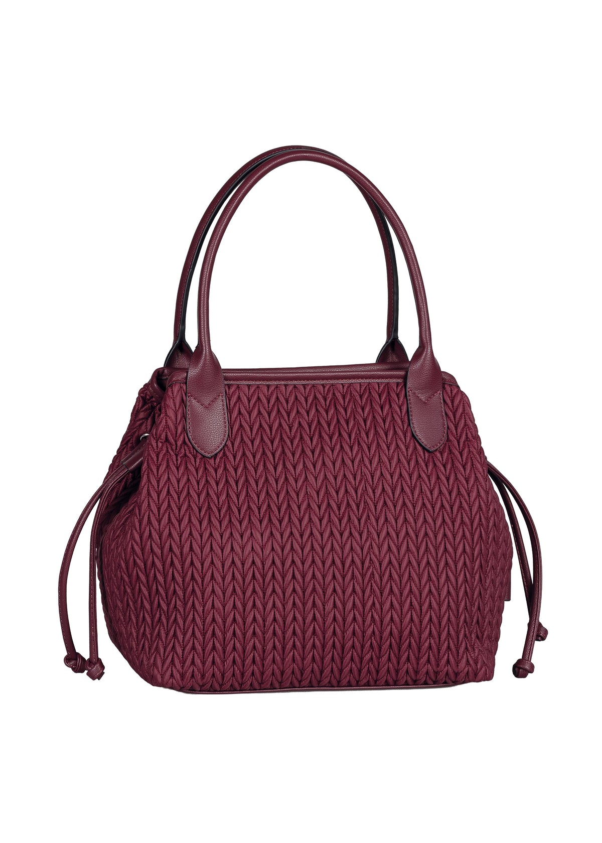 Women's handbag - dark red, Granada Quilt Zip Shopper
