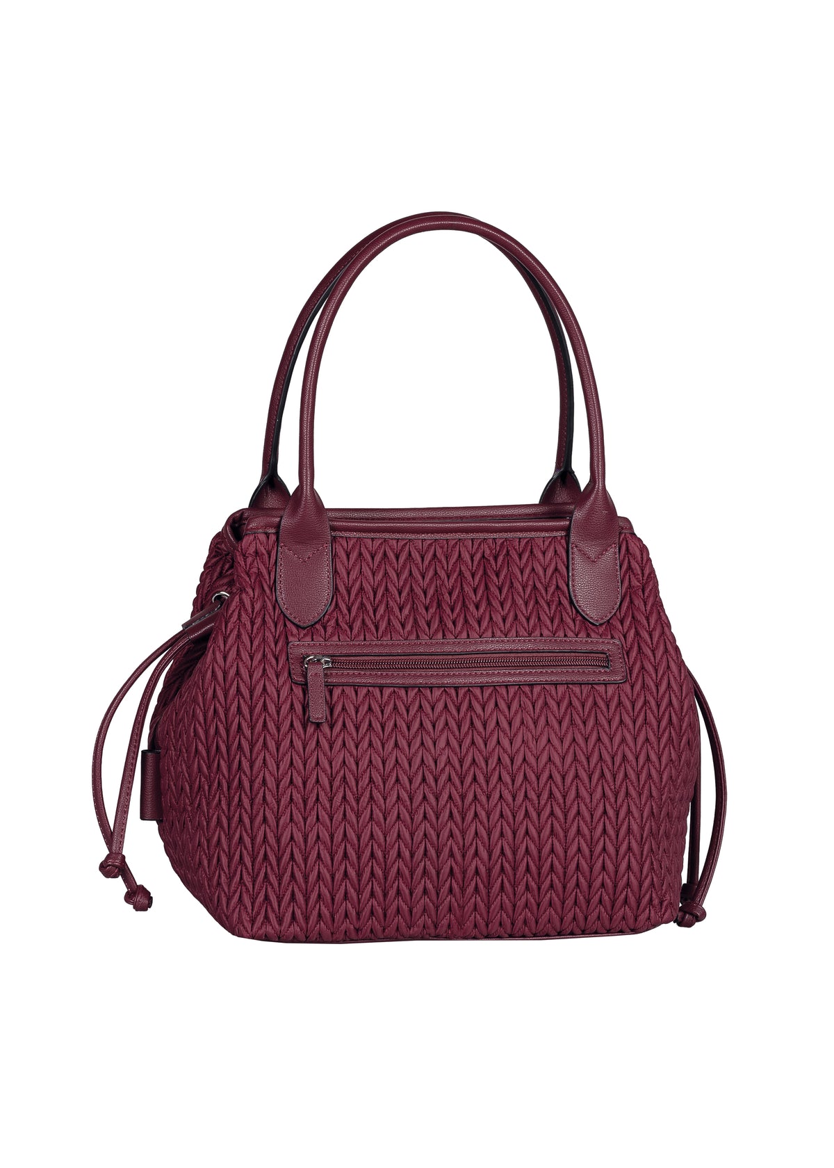 Women's handbag - dark red, Granada Quilt Zip Shopper