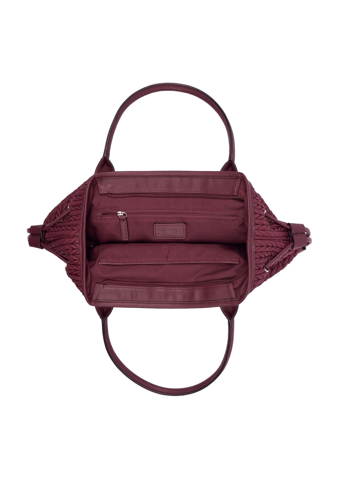 Women's handbag - dark red, Granada Quilt Zip Shopper