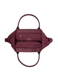 Women's handbag - dark red, Granada Quilt Zip Shopper