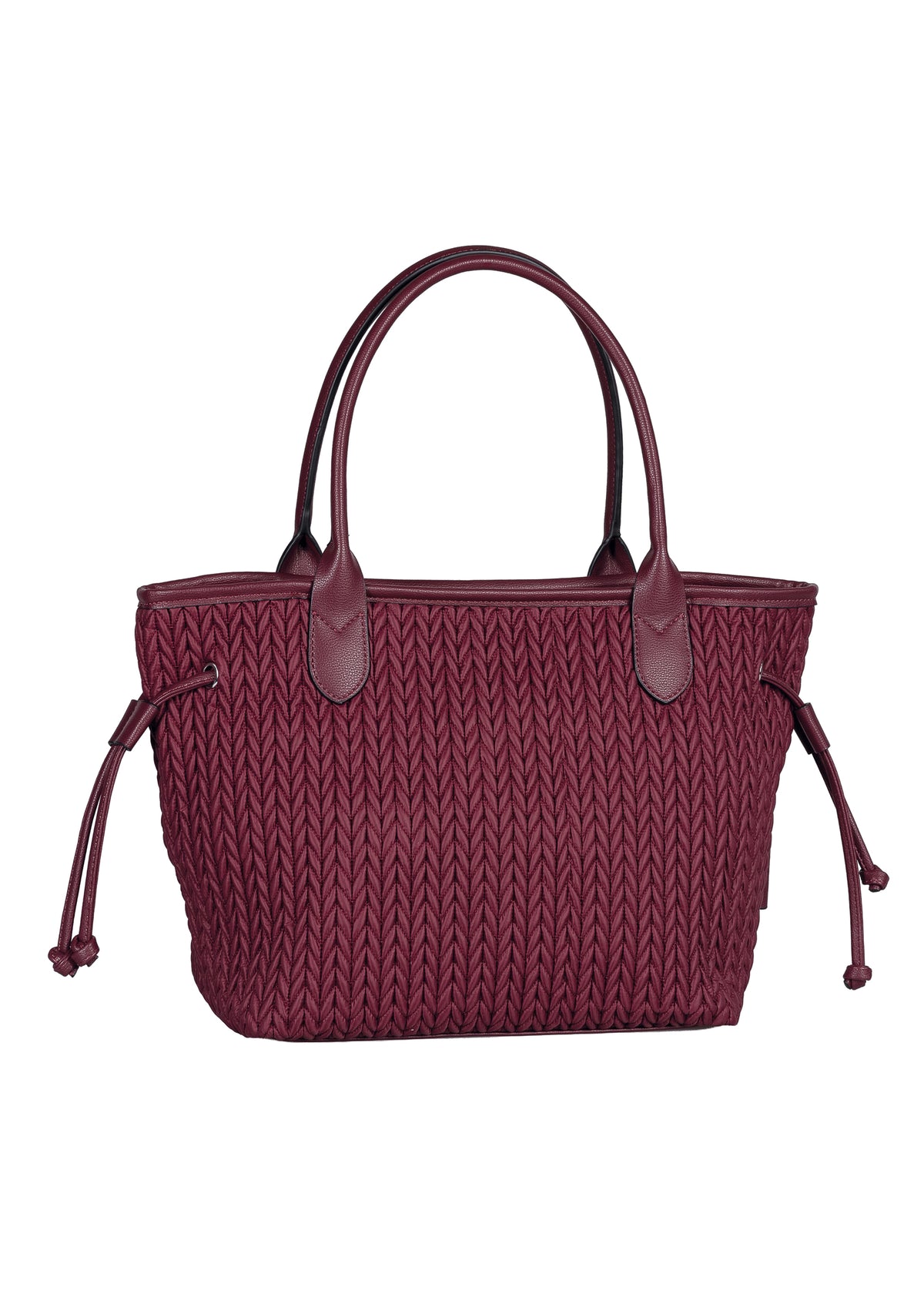 Women's handbag - dark red, Granada Quilt Zip Shopper