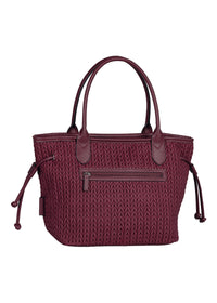 Women's handbag - dark red, Granada Quilt Zip Shopper