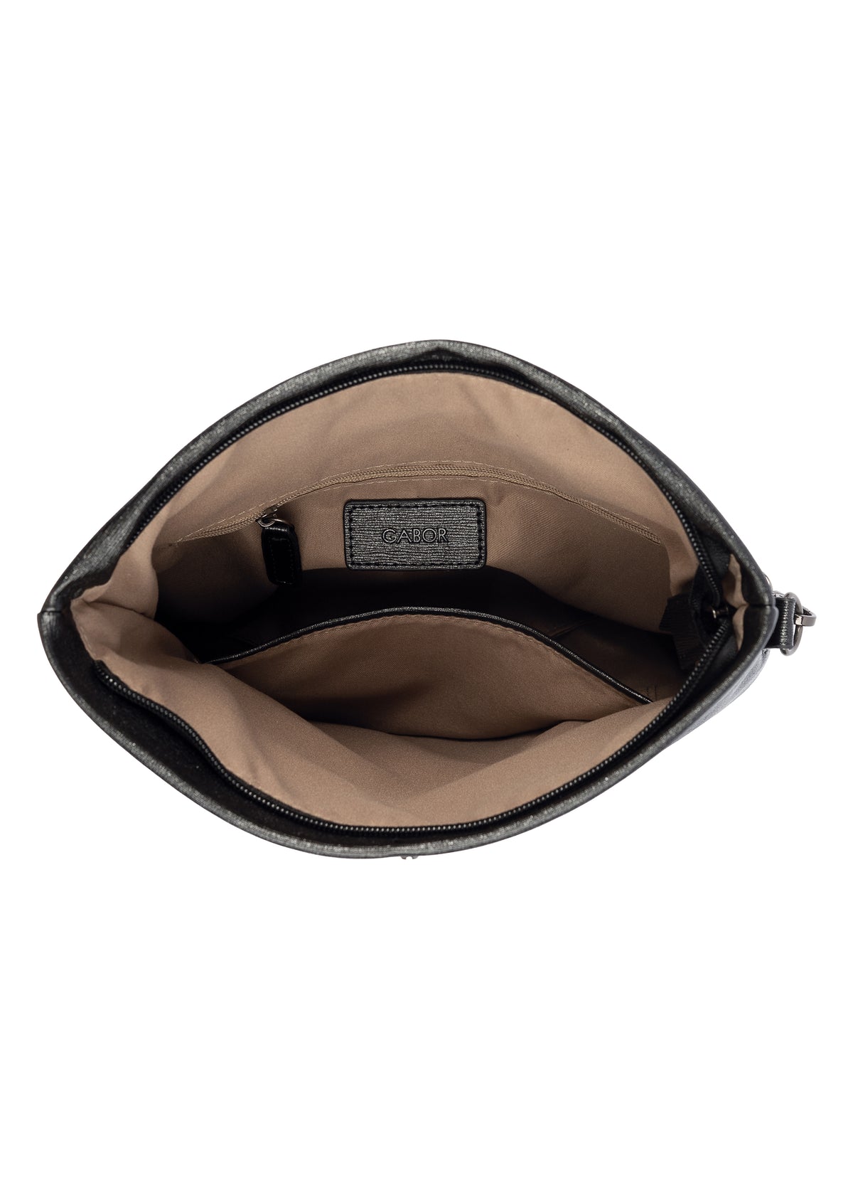 Women's evening bag - metallic black, Hava Cross Bag