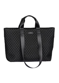 Women's handbag - black textile, Helmea Zip Shopper