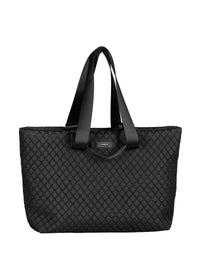 Women's handbag - black textile, Helmea Zip Shopper