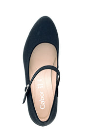 High heels with ankle strap - black glitter
