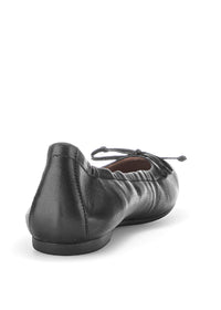 Rosettballerinas - svart läder