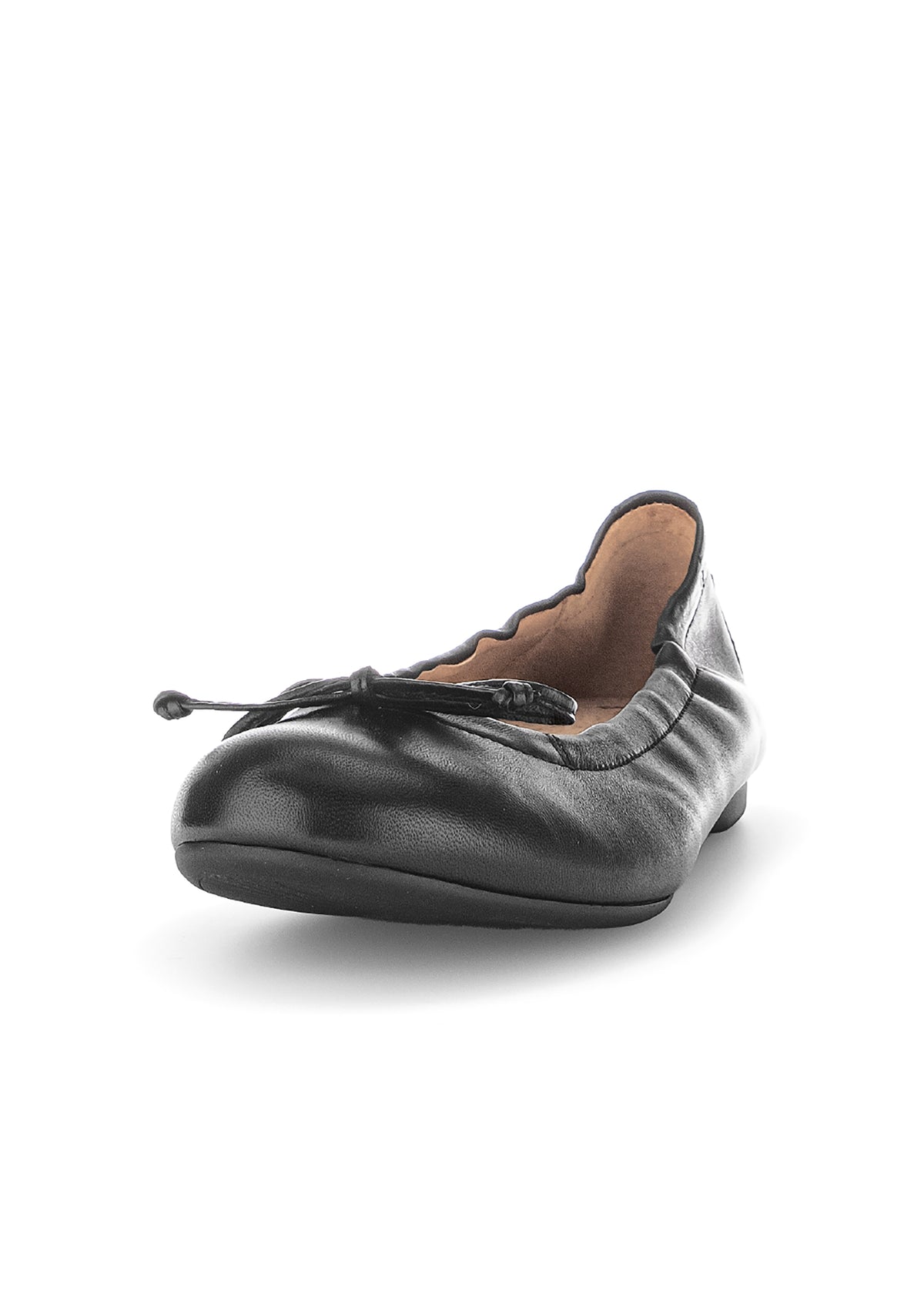 Rosettballerinas - svart läder