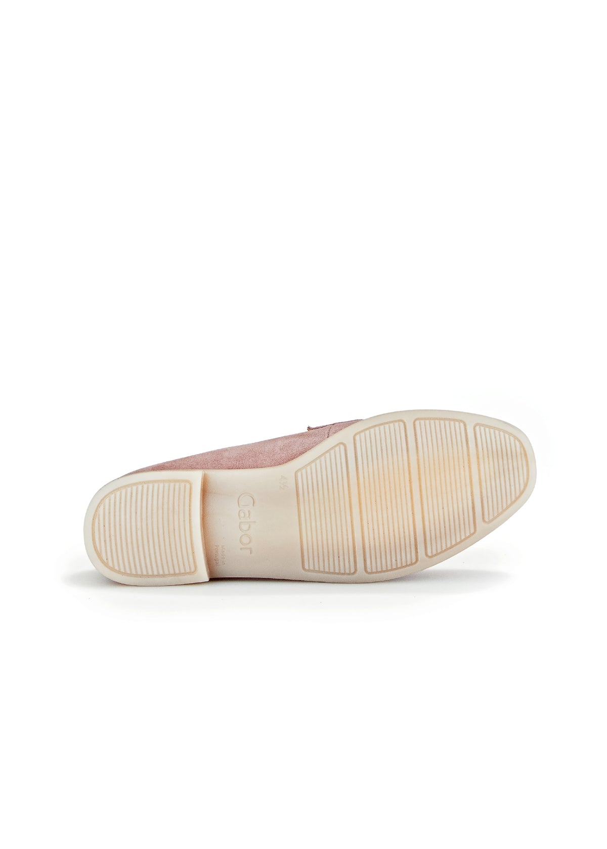 Loafers - light pink suede leather, leather loafer strap