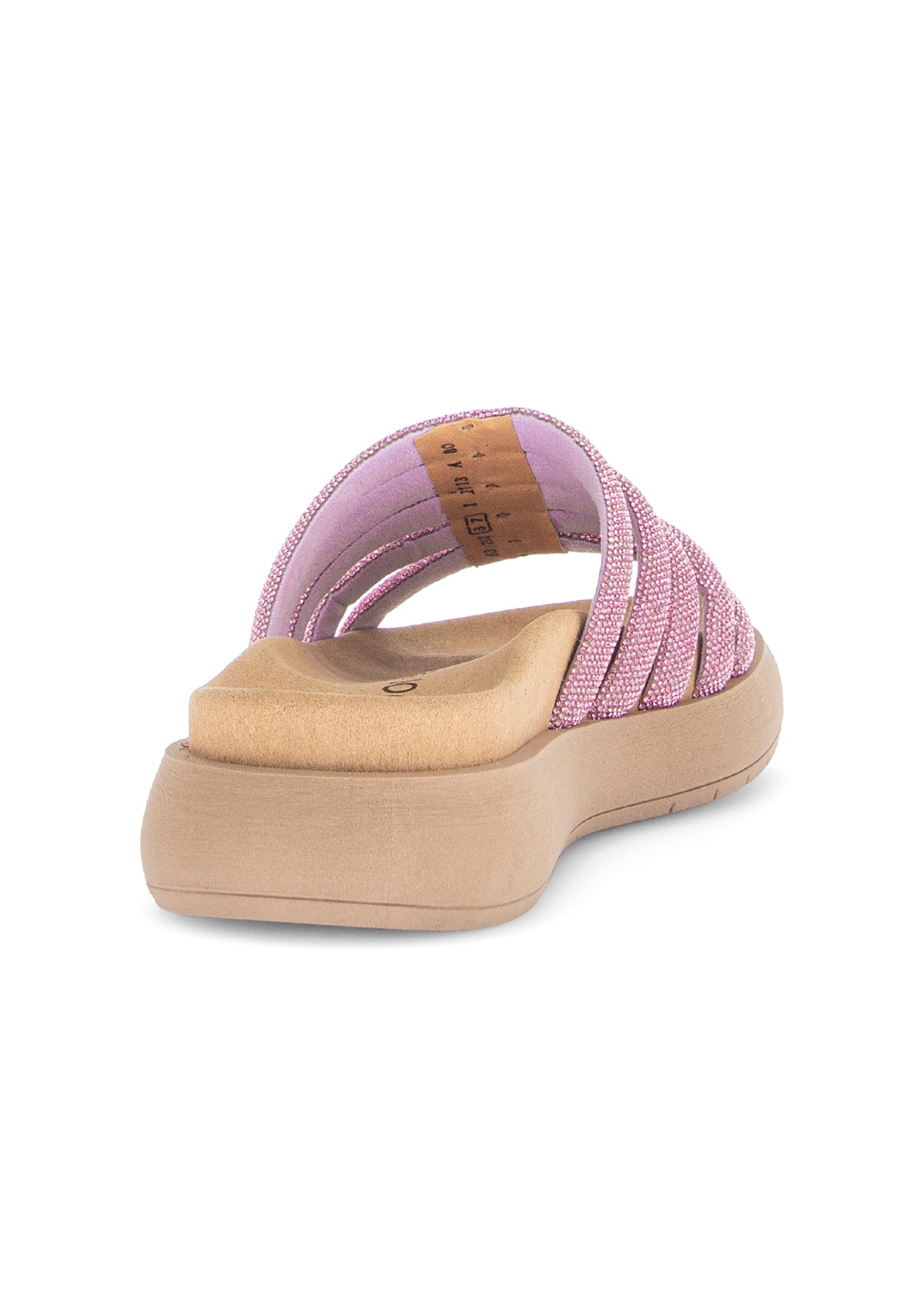 Sticktoffelsandaler - rosa, metallglitter