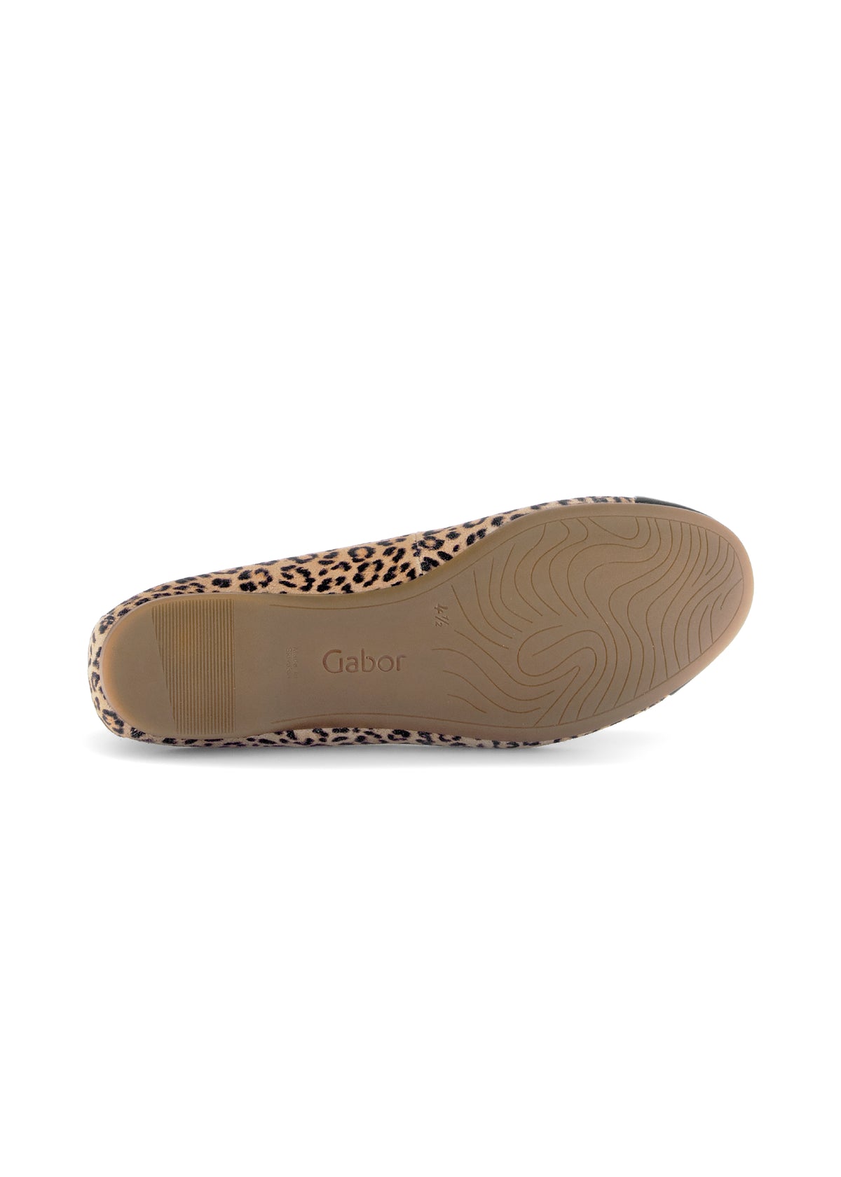 Ballerinaskor - leopardmönster, svart tåspets