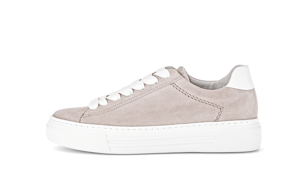 Tennarit paksulla pohjalla - beige nahka