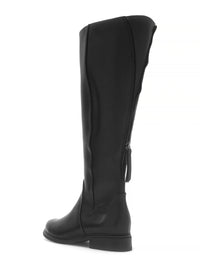 Boots - black leather, L-XL shaft