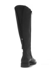 Boots - black leather, L-XL shaft