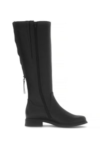 Boots - black leather, L-XL shaft