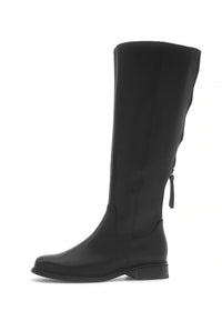 Boots - black leather, L-XL shaft