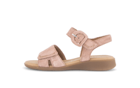 Sandals - light pink leather, velcro straps