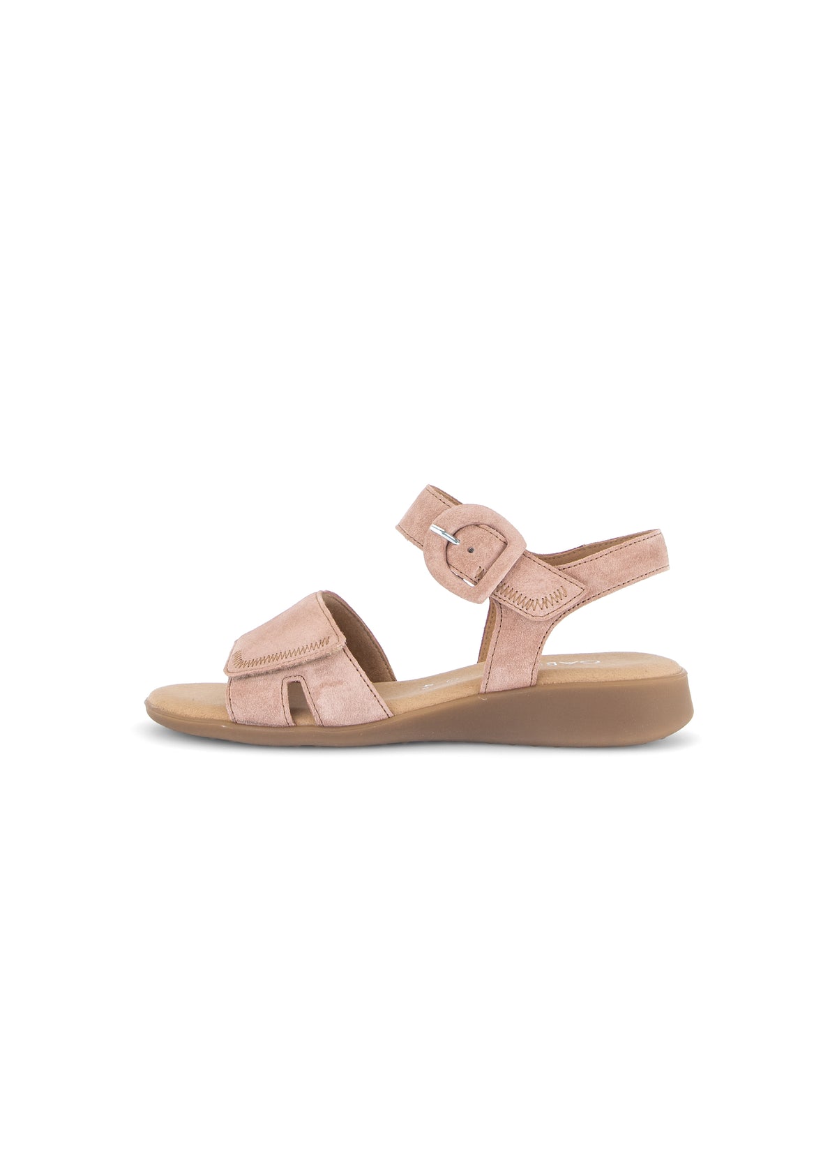 Sandals - light pink leather, velcro straps