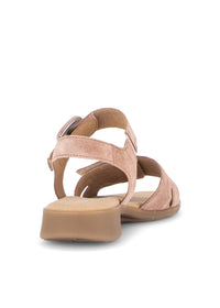 Sandals - light pink leather, velcro straps