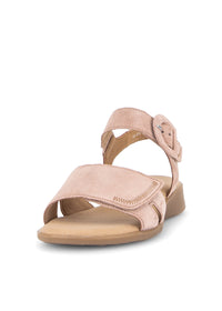 Sandals - light pink leather, velcro straps