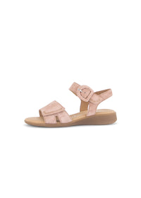 Sandals - light pink leather, velcro straps