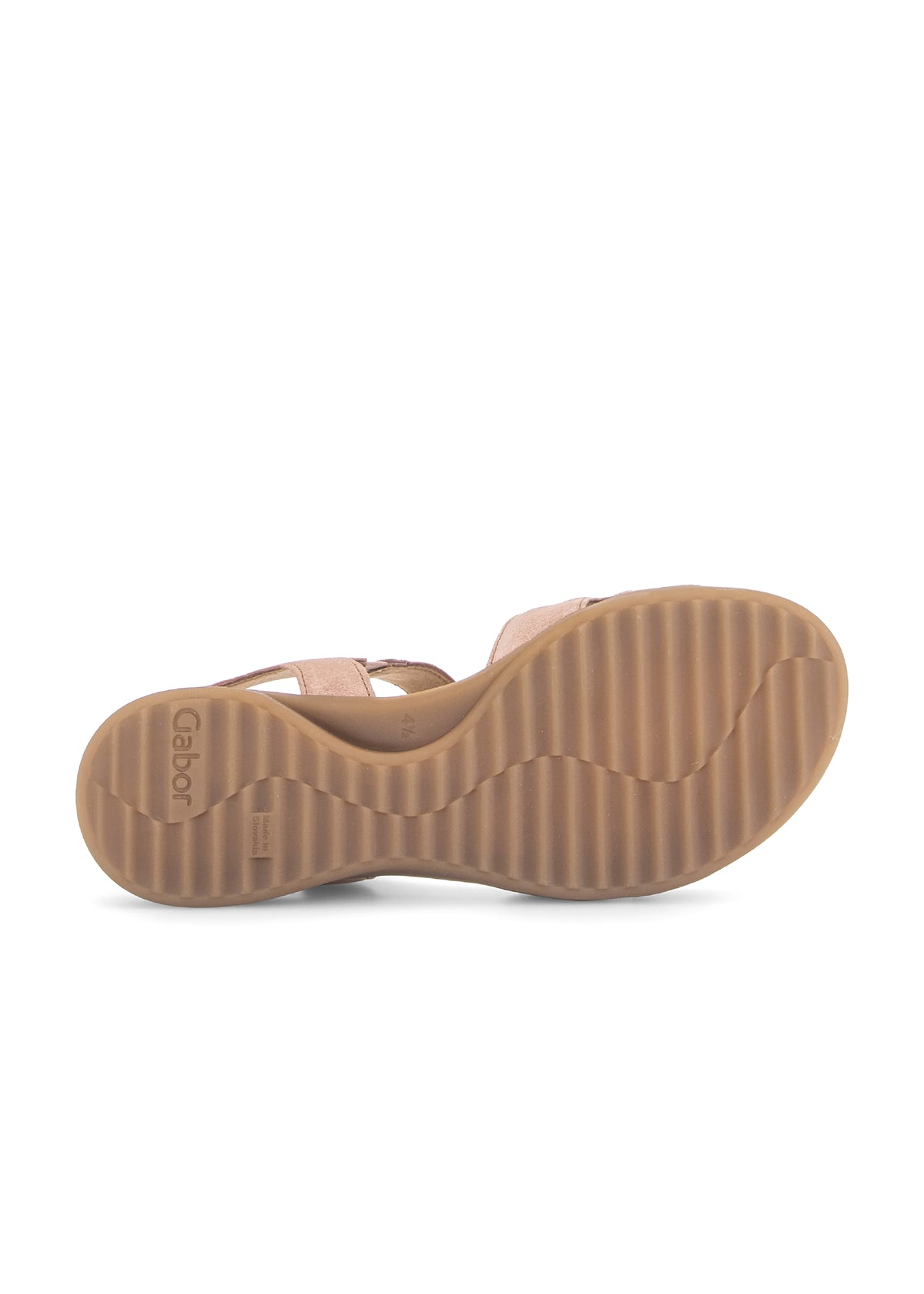 Sandals - light pink leather, velcro straps