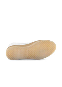 High-top lace sneakers - white leather and lace fabric