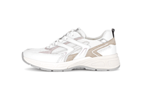 Sneakers med tjockare sula - vit-beige-rosa