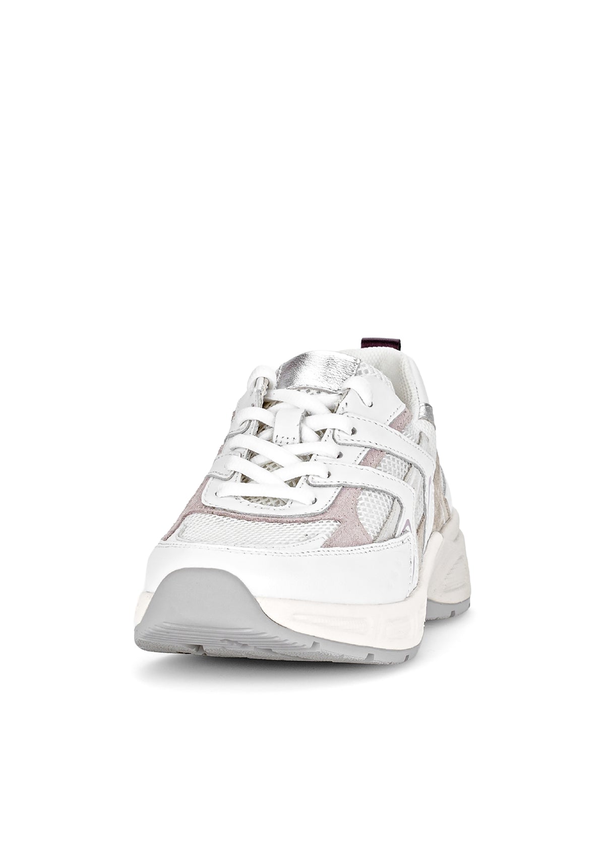 Sneakers med tjockare sula - vit-beige-rosa