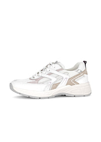 Sneakers med tjockare sula - vit-beige-rosa