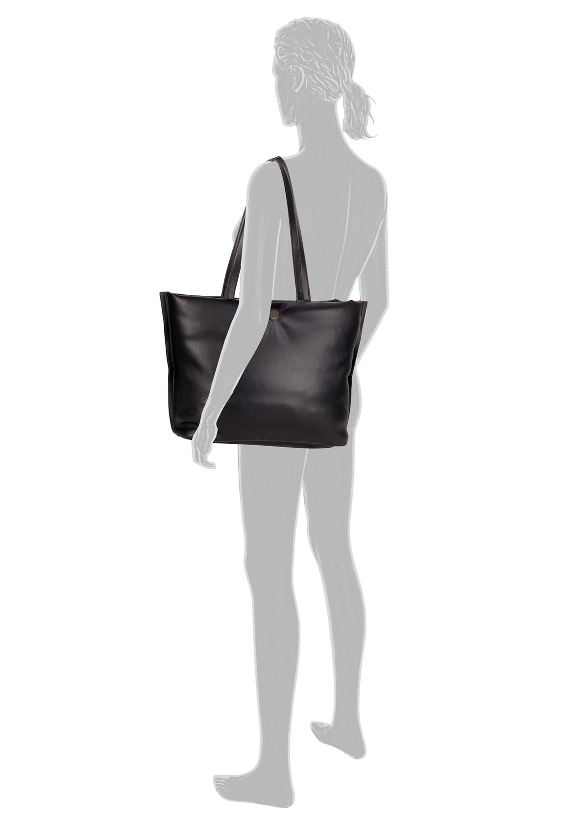 Women's shoulder bag - Alexi, black shopper