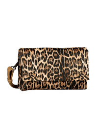Women's small shoulder bag - Salida, brown leopard pattern