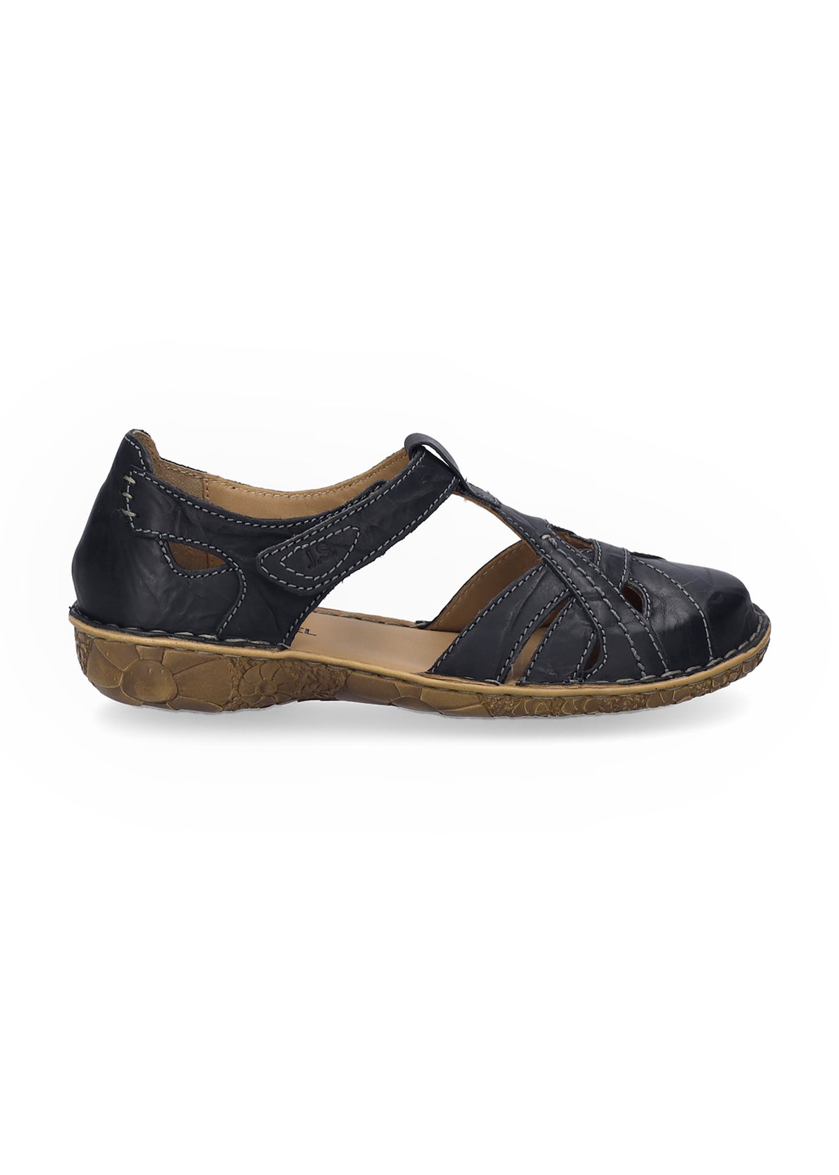 Closed-toe sandals - black leather, Rosalie 29