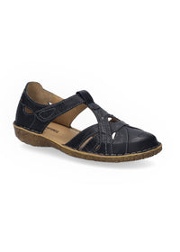 Closed-toe sandals - black leather, Rosalie 29