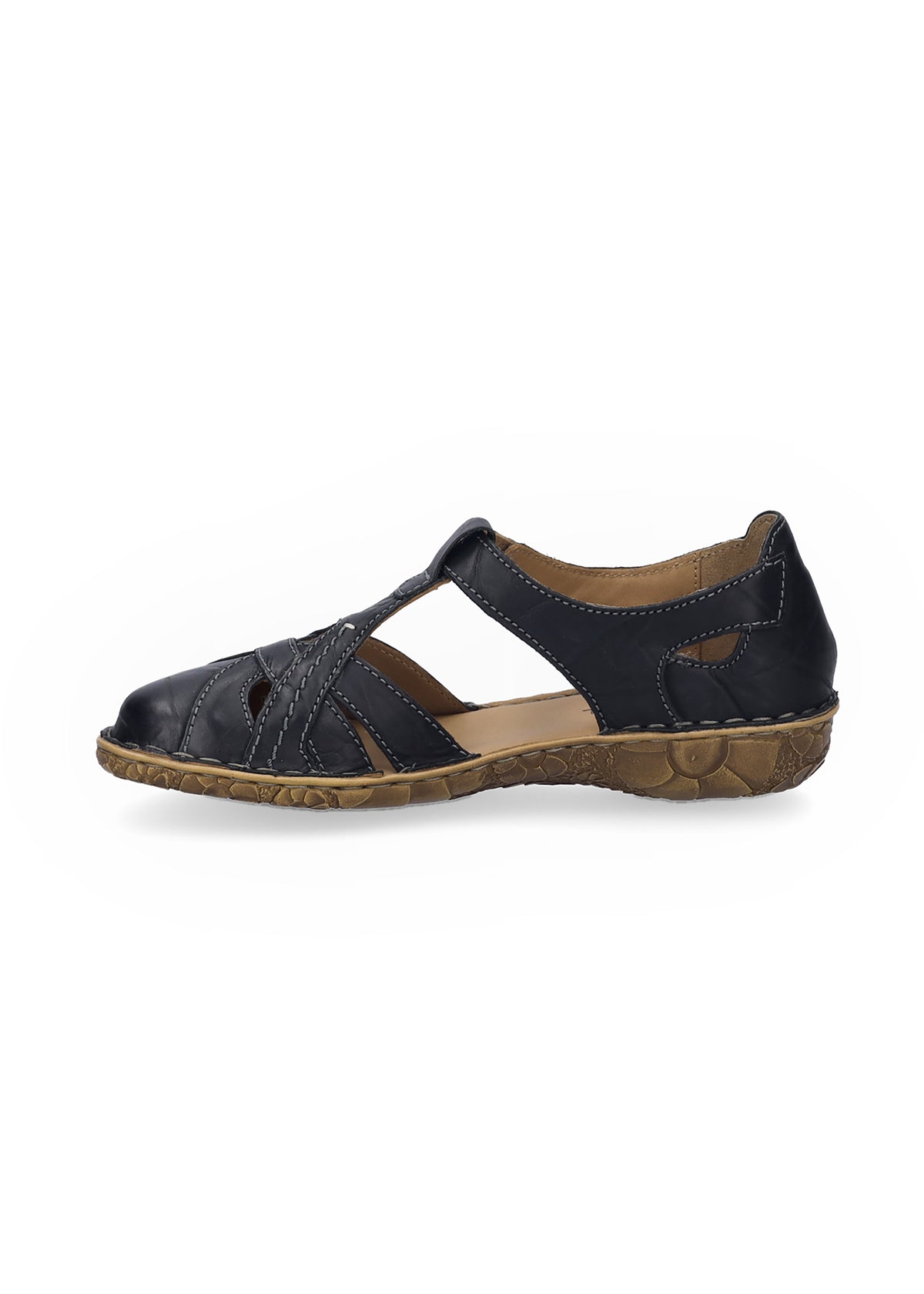 Closed-toe sandals - black leather, Rosalie 29