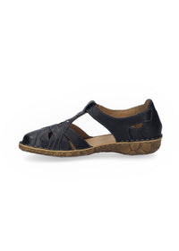 Closed-toe sandals - black leather, Rosalie 29