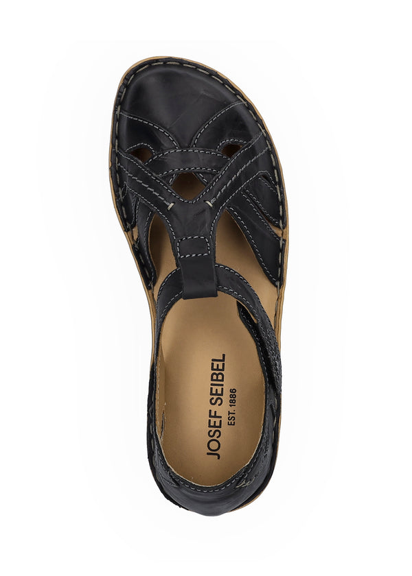 Sandaler med sluten tå - svart läder, Rosalie 29